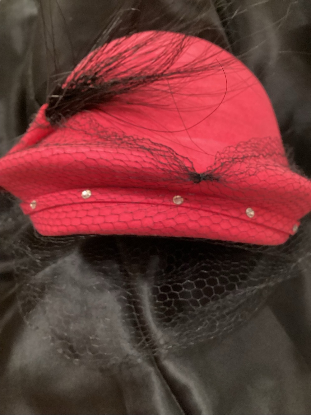 VTG 1950s Fascinator Hat w Veil 100% wool from Merrimack Hat Co. - Picture 5 of 8